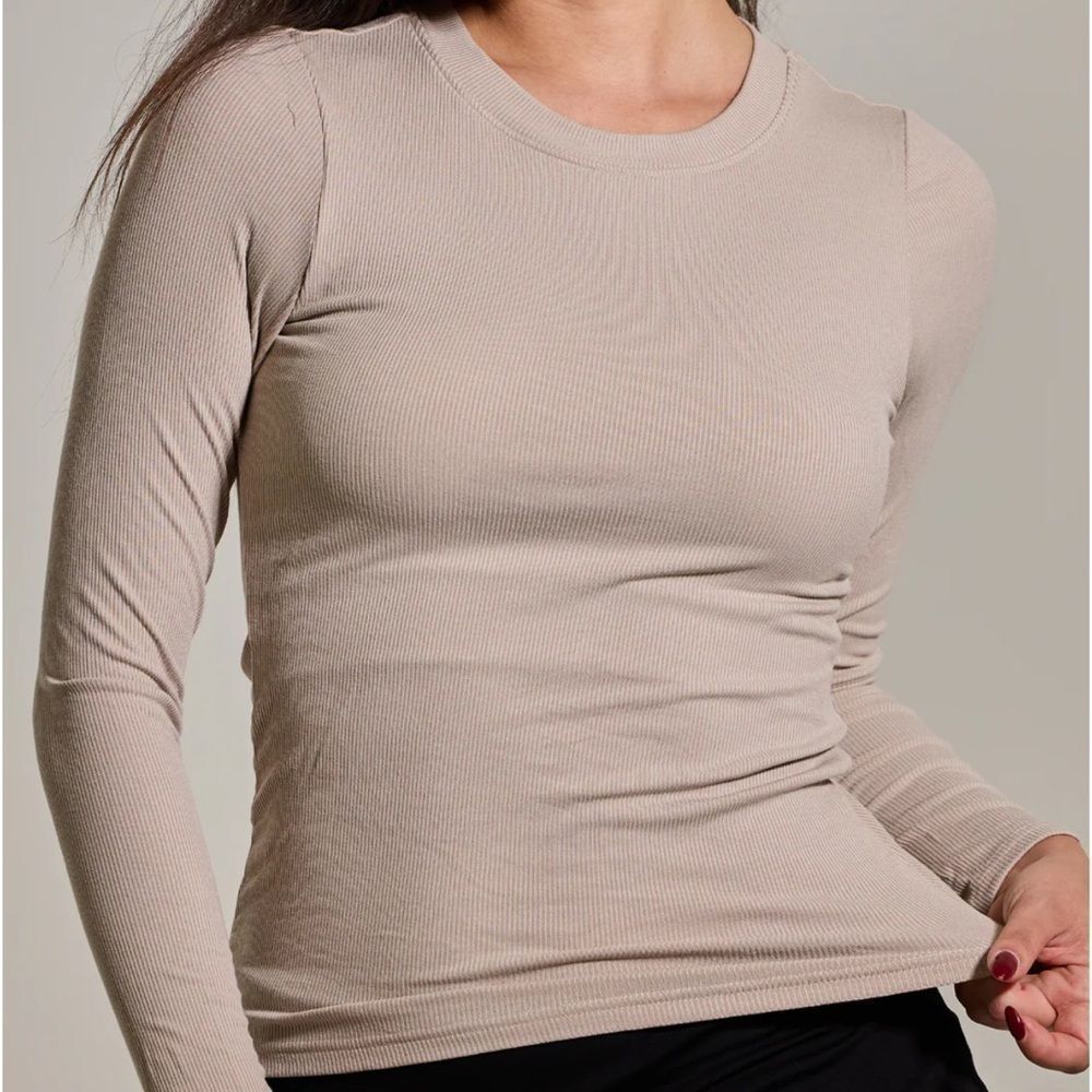 Klassy Network Beige Long Sleeve Top